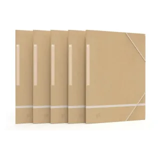 Oxford Portfolio à ruban élastique A4, Beige