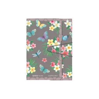 Herlitz Portfolio à ruban élastique Ladylike Butterflies PP, A4