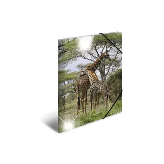 HERMA Portfolio à ruban élastique A3 Girafe, polypropylène, avec impression intérieure