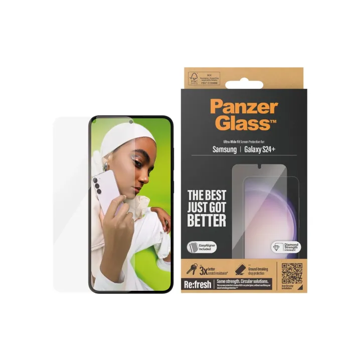 Panzerglass Protection d’écran Ultra Wide Fit Galaxy S24+ avec applicateur