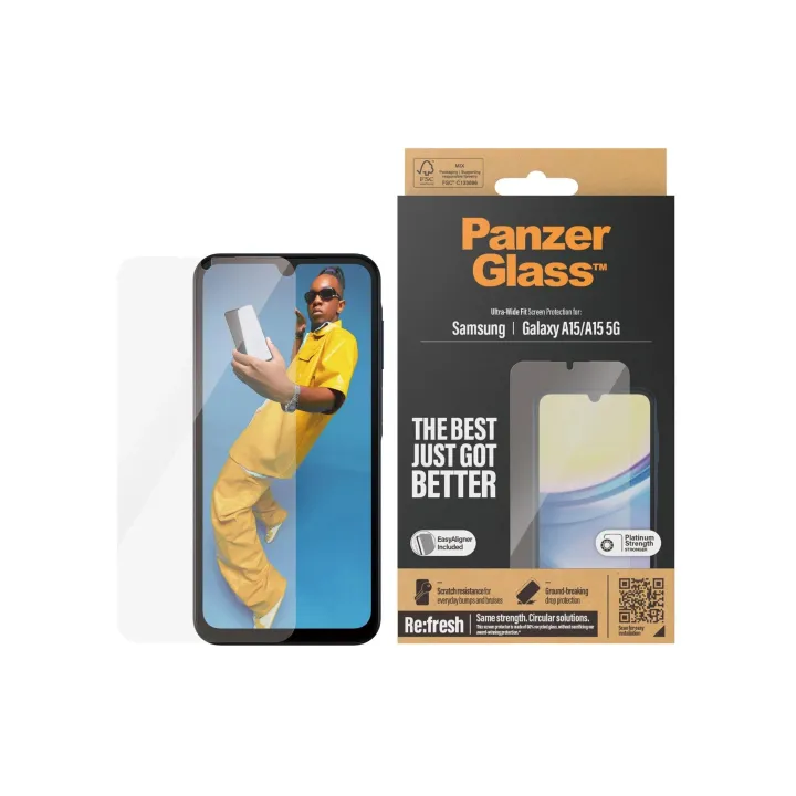 Panzerglass Protection d’écran Ultra wide Fit Galaxy A15 - A15 5G