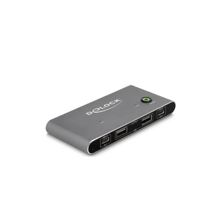 Delock Commutateur KVM USB-C vers HDMI et DisplayPort 8K MST avec USB 2.0