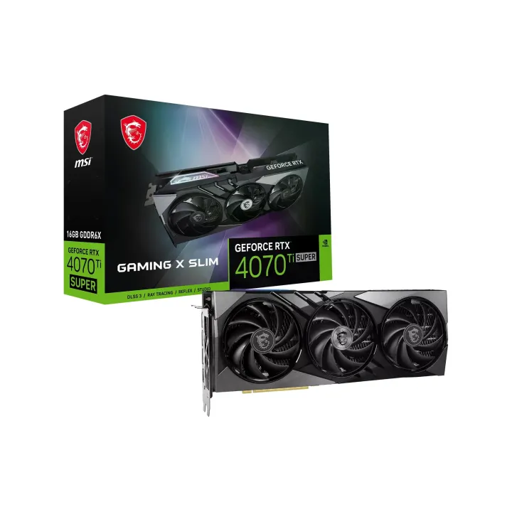 MSI Carte graphique GeForce RTX 4070 Ti Super 16 GB Gaming X Slim