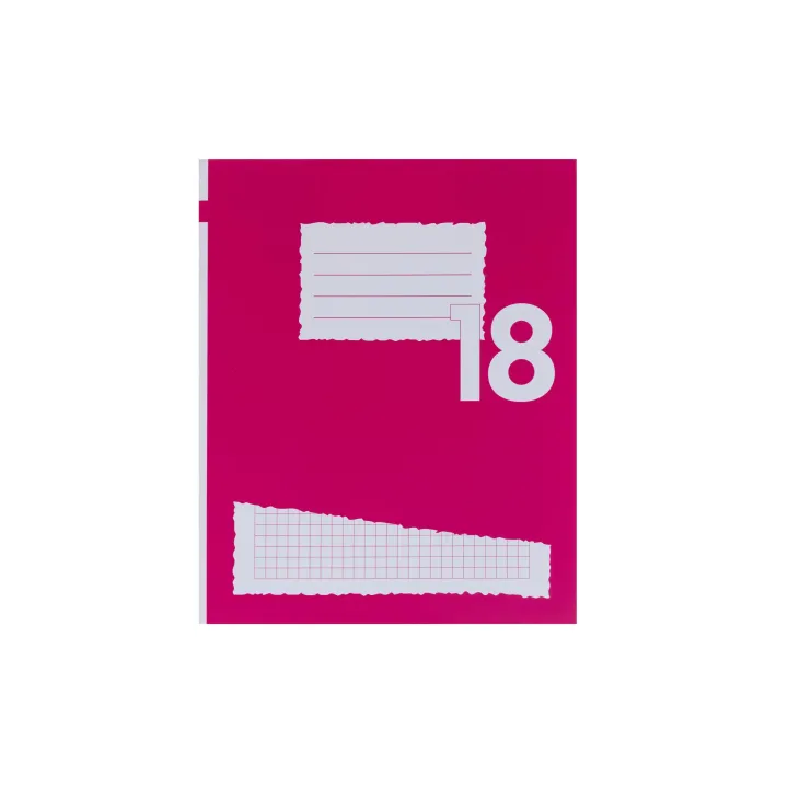 Office Focus Cahier décole FSC E5, À carreaux, Rose, 10 Pièce-s