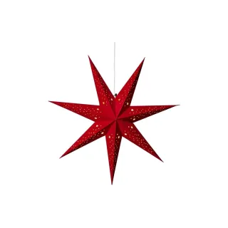 Konstsmide Étoile en papier avec du velours | Rouge | 78 cm