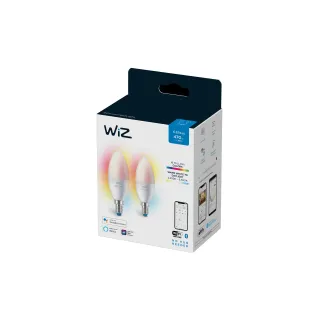 WiZ Ampoule 4.9W 40W E14 C37 TunableWhite&Color Pack double