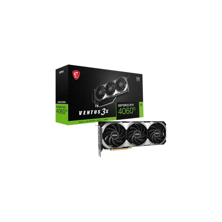 MSI Carte graphique GeForce RTX 4060 TI Ventus 3X OC 16 GB