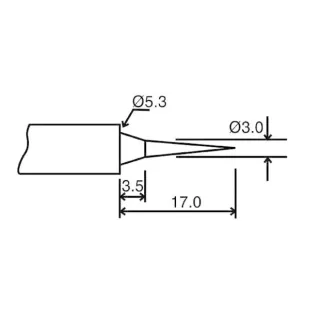 Velleman Pointe de brasage BITC10N2 rond 0.8 mm