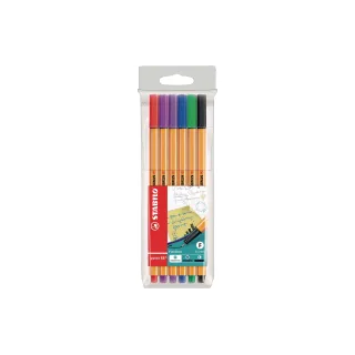 STABILO Fineliner point 88 6 pièces, multicolore