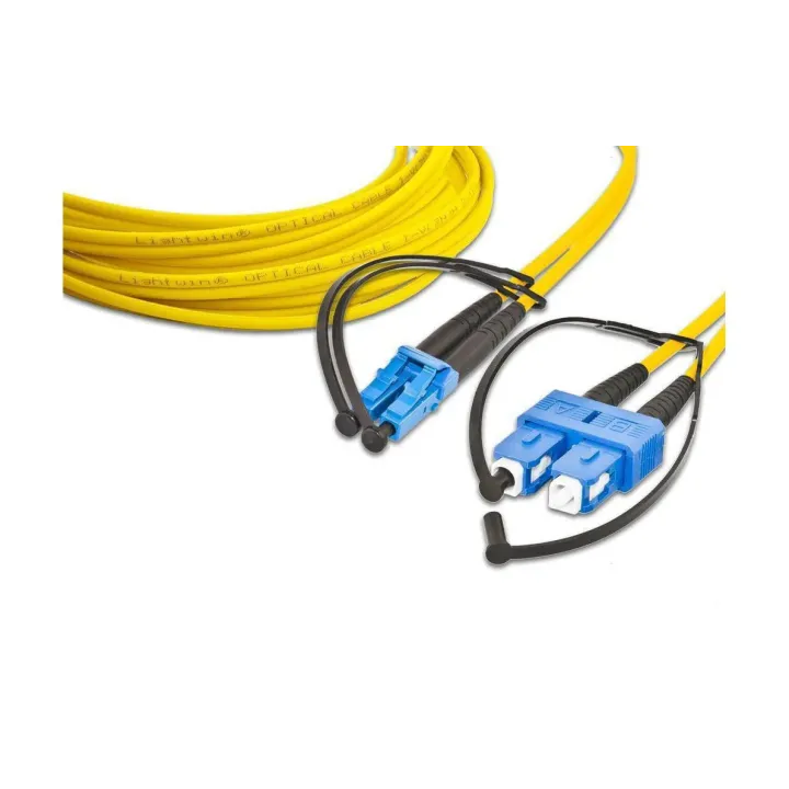 Lightwin Câble patch à fibre optique Singlemode LC – SC, OS2, Duplex, 20 m