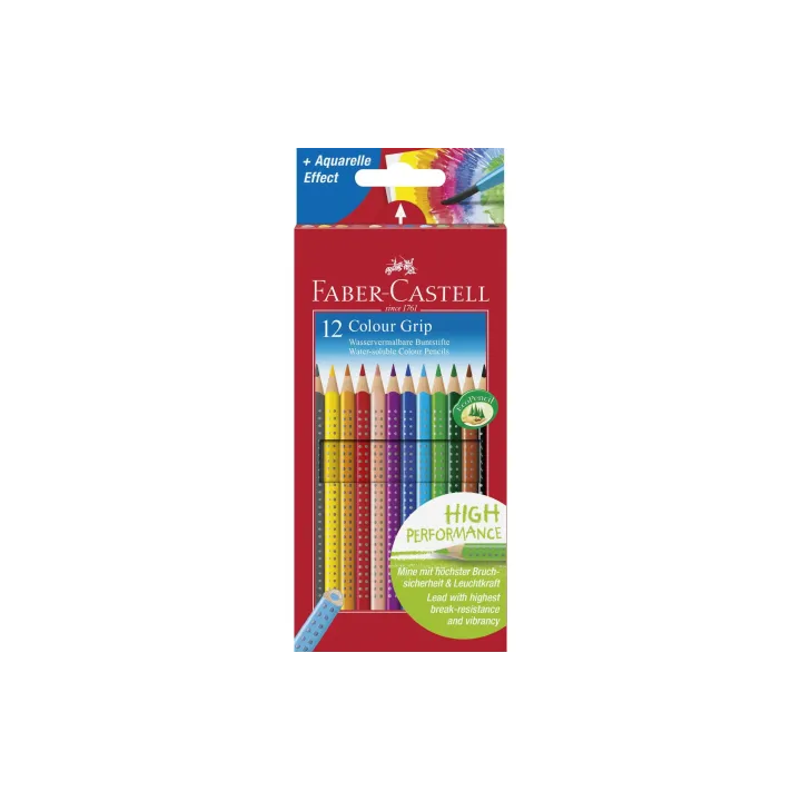 Faber-Castell Crayons de couleur COLOUR GRIP 12 pièces