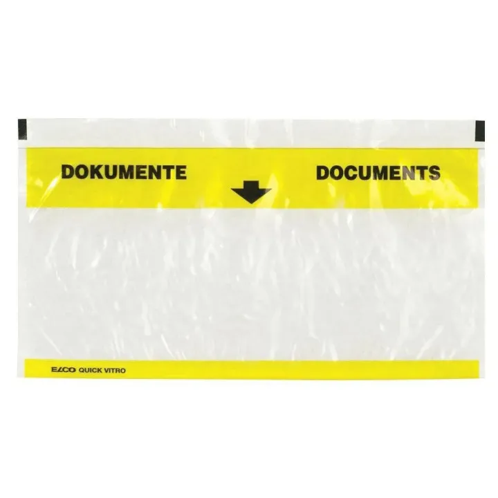 ELCO Pochette pour documents Quick Vitro C5-6 Transparent, 250 pièces