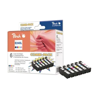 Peach Kits d’encre Epson T243 No. 24XL C, M, Y, 2x BK