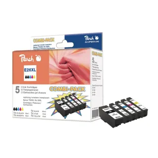 Peach Kits d’encre Epson T2636 C, M, Y, 2x BK