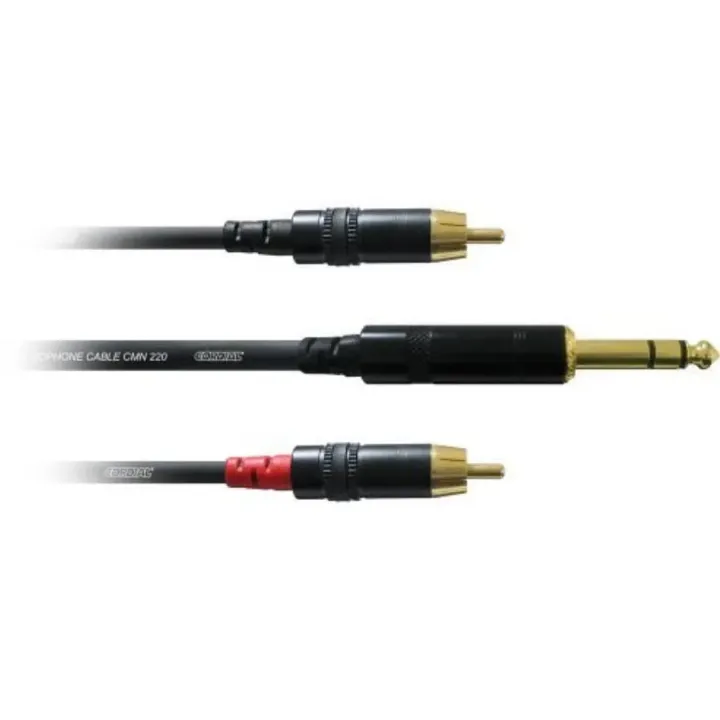 Cordial Câble audio CFY 0.9 VCC jack 6.3 mm - Cinch 0.9 m