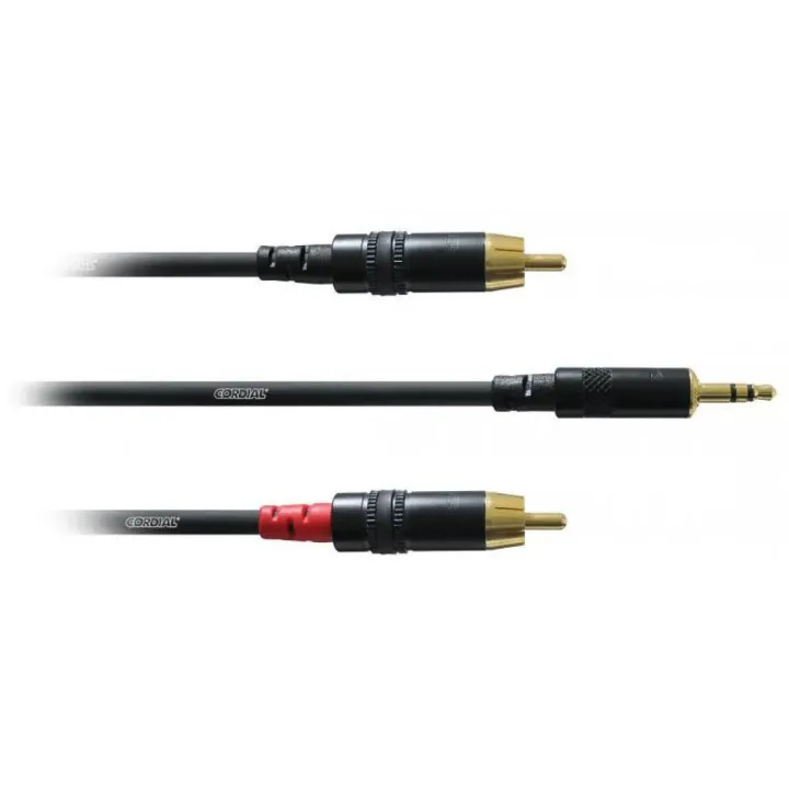 Cordial Câble audio CFY 0.9 WCC jack 3.5 mm - Cinch 0.9 m