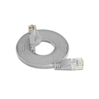 SLIM Câble patch slim RJ-45 - RJ-45, Cat 6, UTP, 0.75 m, Gris