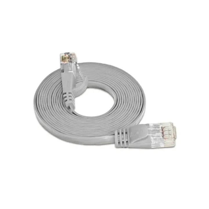 SLIM Câble patch slim RJ-45 - RJ-45, Cat 6, UTP, 0.75 m, Gris