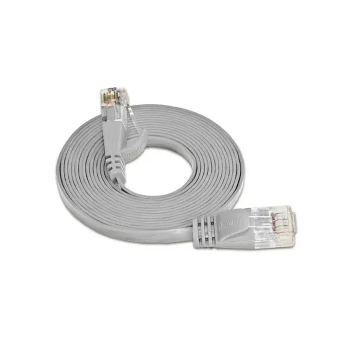 SLIM Câble patch slim RJ-45 - RJ-45, Cat 6, UTP, 2 m, Gris