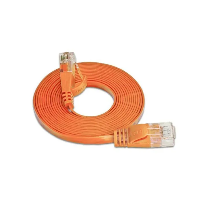 SLIM Câble patch slim RJ-45 - RJ-45, Cat 6, UTP, 7.5 m, Orange