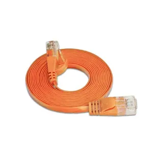 SLIM Câble patch slim RJ-45 - RJ-45, Cat 6, UTP, 15 m, Orange