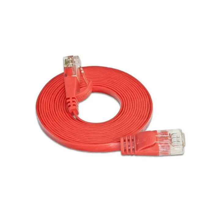 SLIM Câble patch slim RJ-45 - RJ-45, Cat 6, UTP, 2 m, Rouge