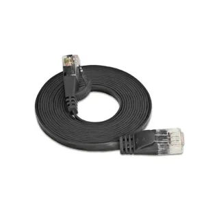 SLIM Câble patch slim RJ-45 - RJ-45, Cat 6, UTP, 3 m, Noir