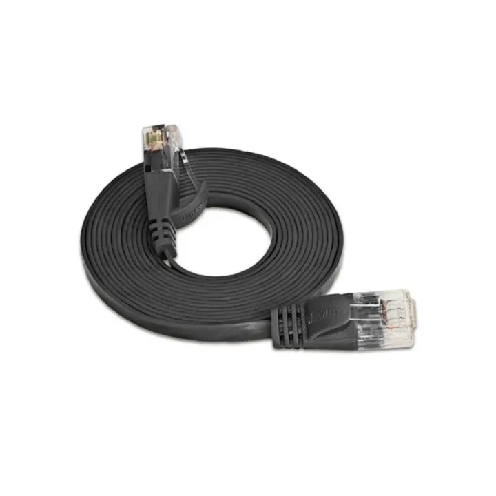 SLIM Câble patch slim RJ-45 - RJ-45, Cat 6, UTP, 25 m, Noir