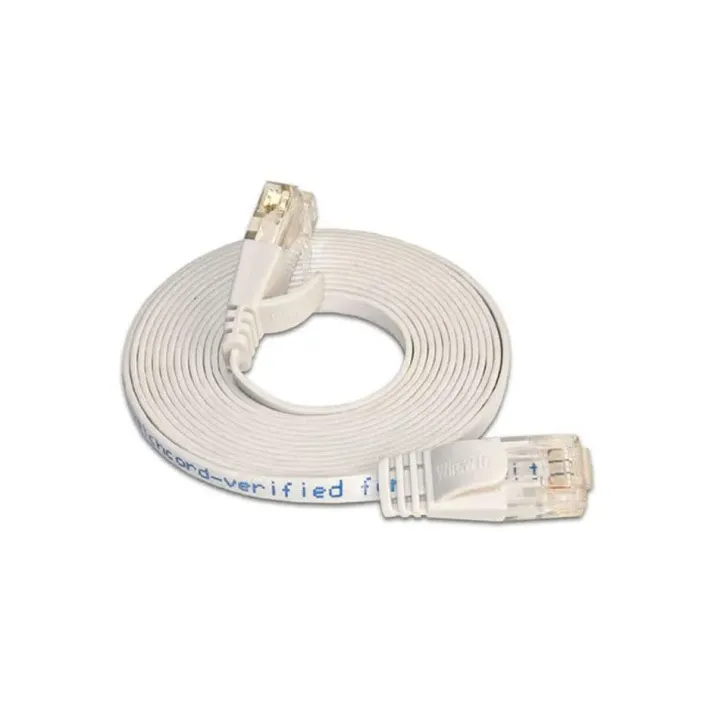 SLIM Câble patch slim RJ-45 - RJ-45, Cat 6, UTP, 2 m, Blanc