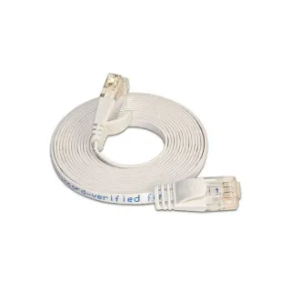 SLIM Câble patch slim RJ-45 - RJ-45, Cat 6, UTP, 10 m, Blanc