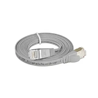 SLIM Câble patch slim RJ-45 - RJ-45, Cat 6, STP, 0.75 m, Gris