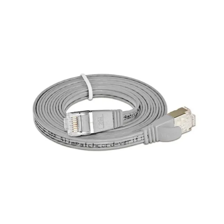 SLIM Câble patch slim RJ-45 - RJ-45, Cat 6, STP, 5 m, Gris