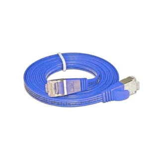 SLIM Câble patch slim RJ-45 - RJ-45, Cat 6, STP, 0.75 m, Bleu