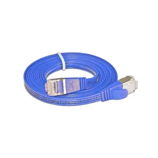 SLIM Câble patch slim RJ-45 - RJ-45, Cat 6, STP, 1.5 m, Bleu