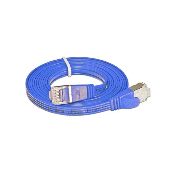 SLIM Câble patch slim RJ-45 - RJ-45, Cat 6, STP, 5 m, Bleu
