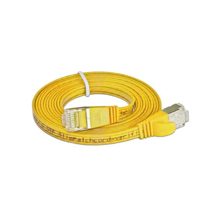 SLIM Câble patch slim RJ-45 - RJ-45, Cat 6, STP, 0.5 m, Jaune