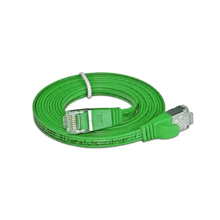 SLIM Câble patch slim RJ-45 - RJ-45, Cat 6, STP, 7.5 m, Vert