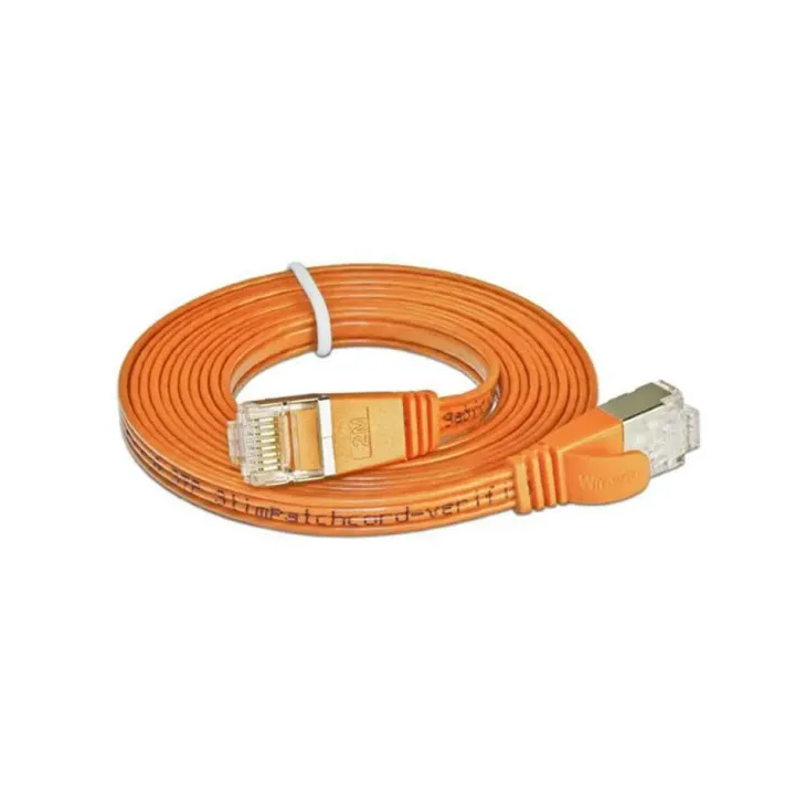 SLIM Câble patch slim RJ-45 - RJ-45, Cat 6, STP, 0.5 m, Orange