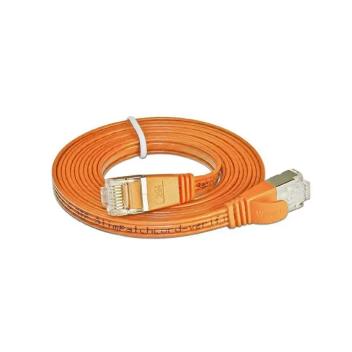 SLIM Câble patch slim RJ-45 - RJ-45, Cat 6, STP, 3 m, Orange