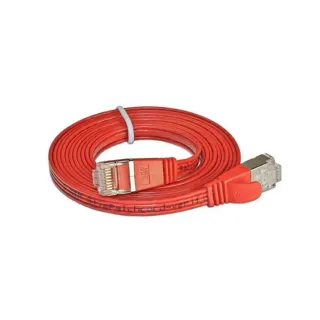 SLIM Câble patch slim RJ-45 - RJ-45, Cat 6, STP, 0.1 m, Rouge