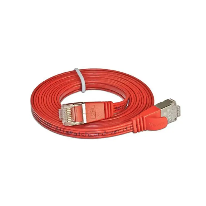 SLIM Câble patch slim RJ-45 - RJ-45, Cat 6, STP, 25 m, Rouge