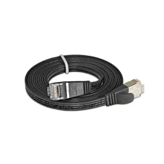 SLIM Câble patch slim RJ-45 - RJ-45, Cat 6, STP, 15 m, Noir