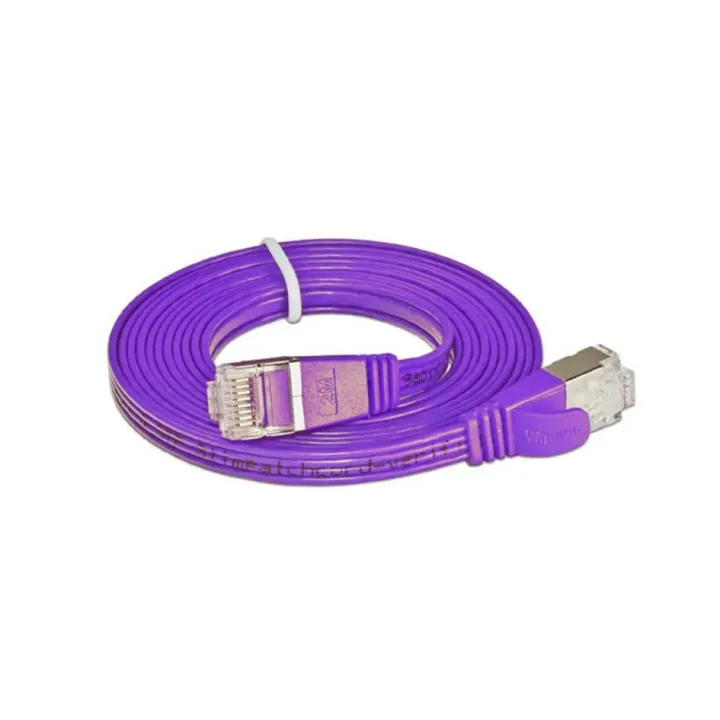 SLIM Câble patch slim RJ-45 - RJ-45, Cat 6, STP, 7.5 m, Violet