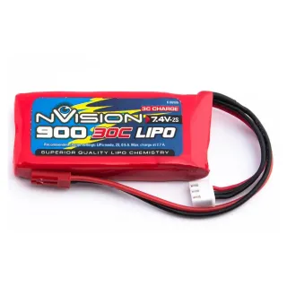 Nvision Batterie RC LiPo 900 mAh 7,4 V 30C