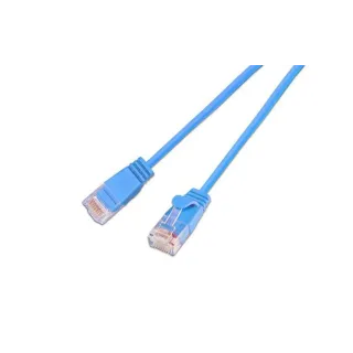 SLIM Câble patch slim RJ-45 - RJ-45, Cat 6, UTP, 2 m, Bleu