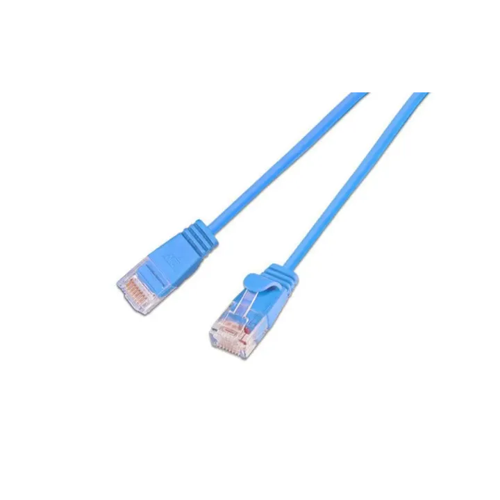 SLIM Câble patch slim RJ-45 - RJ-45, Cat 6, UTP, 3 m, Bleu