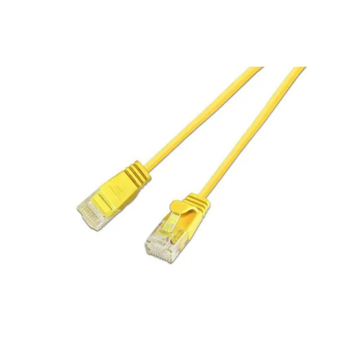 SLIM Câble patch slim RJ-45 - RJ-45, Cat 6, UTP, 0.5 m, Jaune