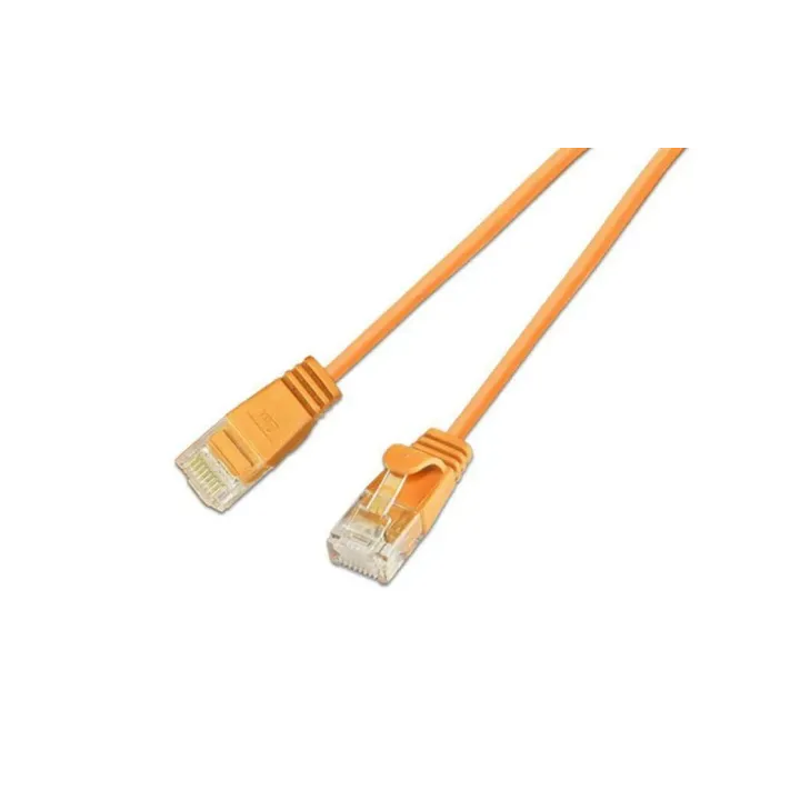 SLIM Câble patch slim RJ-45 - RJ-45, Cat 6, UTP, 1.5 m, Orange