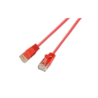 SLIM Câble patch slim RJ-45 - RJ-45, Cat 6, UTP, 10 m, Rouge