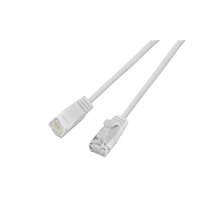 SLIM Câble patch slim RJ-45 - RJ-45, Cat 6, UTP, 1.5 m, Blanc